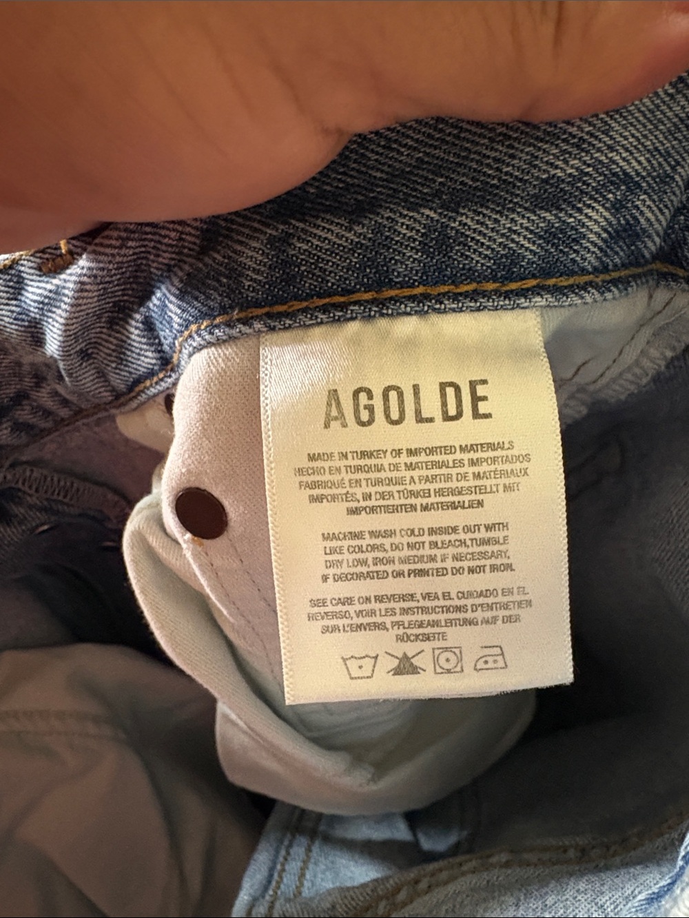 Agolde Light Wash High-Rise Straight Crop Jeans - Picture 6 of 7